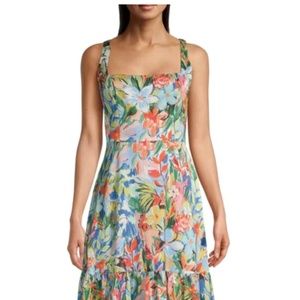 Floral Fit-&-Flare Tiered Dress